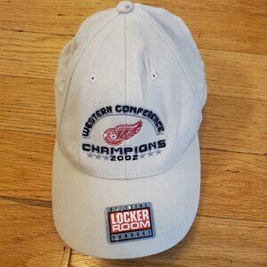 Vintage Nike 2002 Detroit Red Wings Western Conference Champions Strap Back Hat